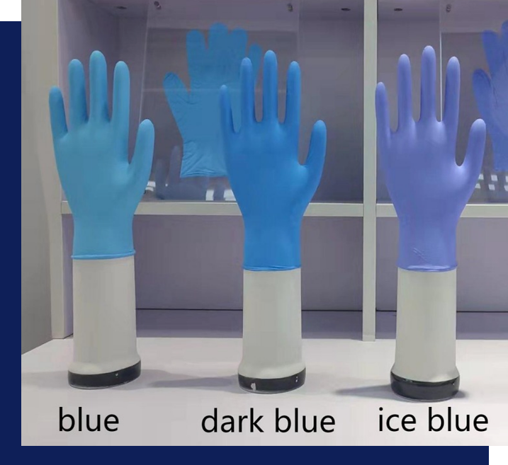 Blue, Dark Blue, Ice Blue Disposable gloves